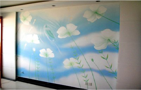 通山画墙绘怎么画好白云的蓬松感？