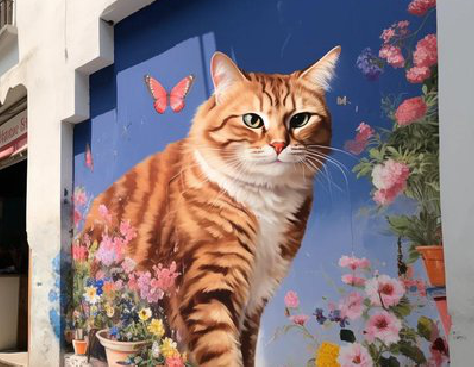 通山自己绘制有个性的手绘墙