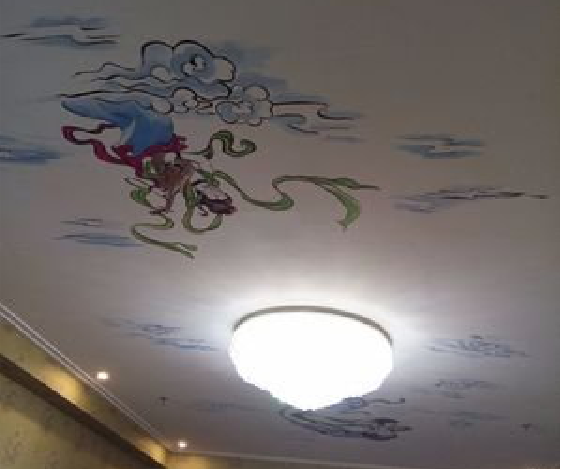 通山如何快速绘制天花板上的手绘墙？