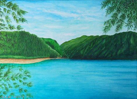 通山在墙绘中，如何绘画绿水青山？