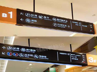 通山如何通过商场标识牌引导客流分布？